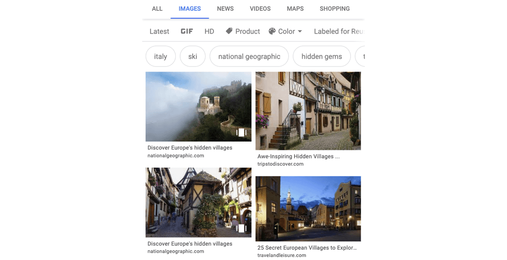 Voorbeeld Google Web Stories